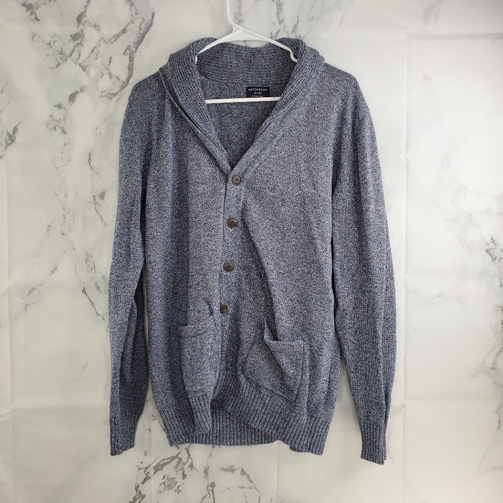 Matchstick Knit Button Front Cardigan Sweater